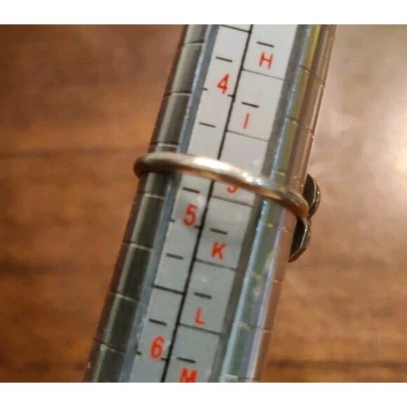 VTG Silver Purple Banded Agate Small Child Ring Size 4.5/5 Unmarked - Picture 5 of 5